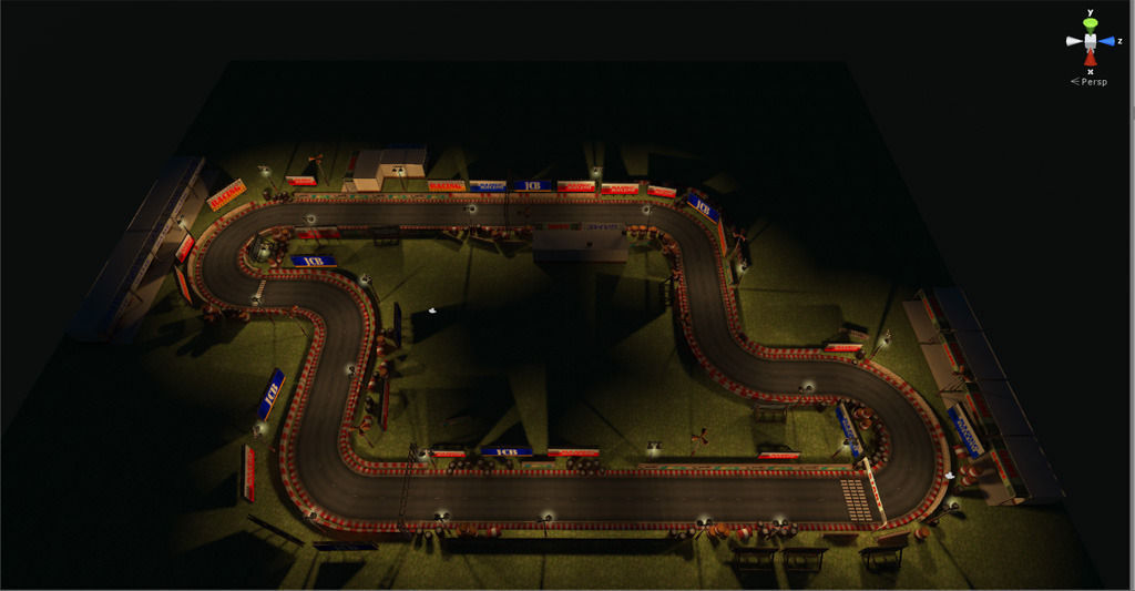 Racing track Low-poly 3D model_5