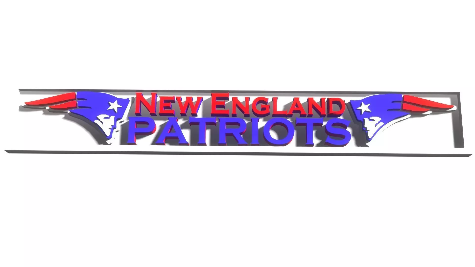 New England Patriots plate 3D model_0