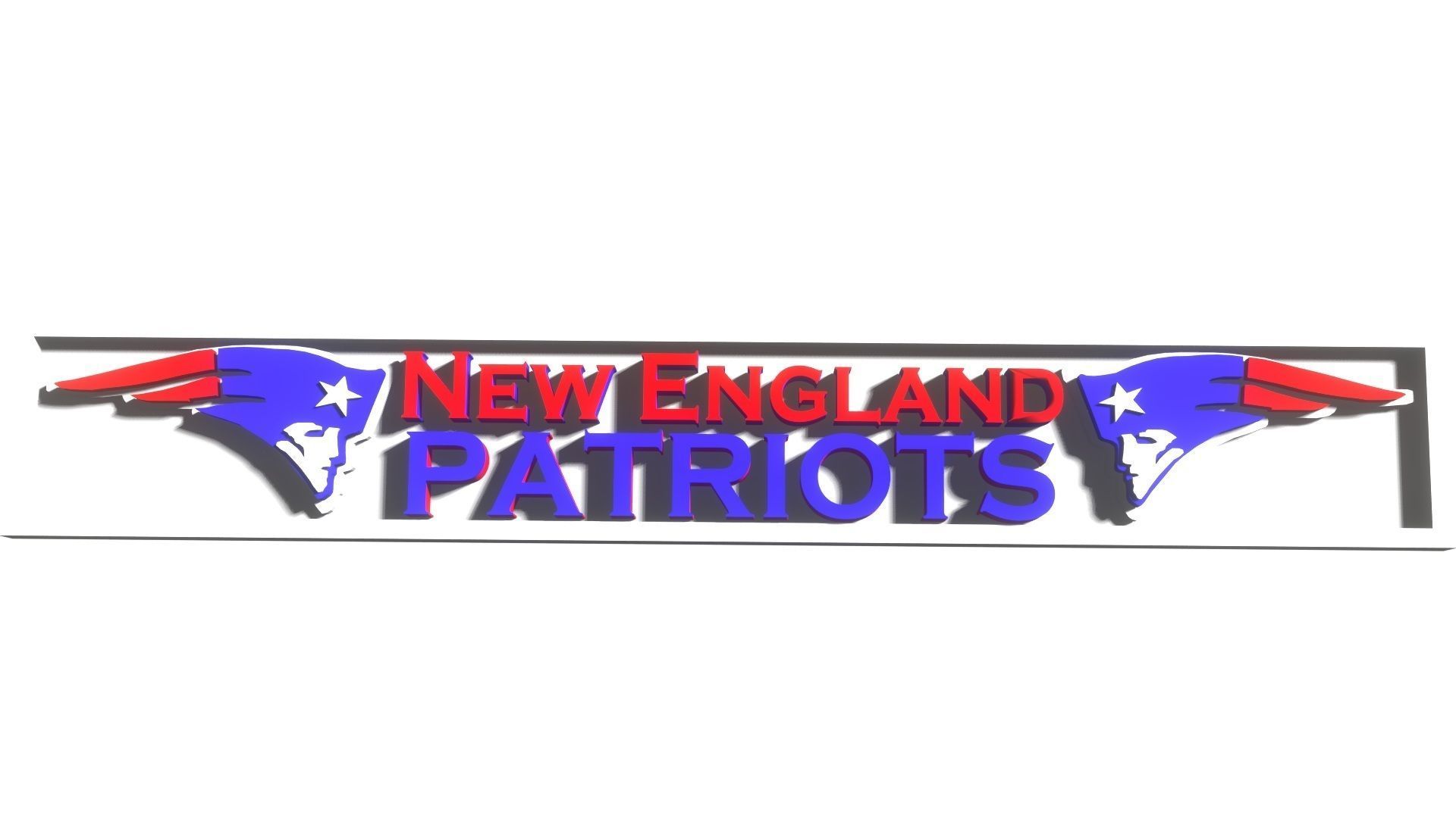 New England Patriots plate 3D model_1