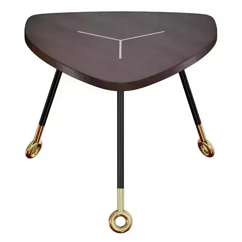 Stiles Dark Wood Triangle Nesting Table Crate and Barrel