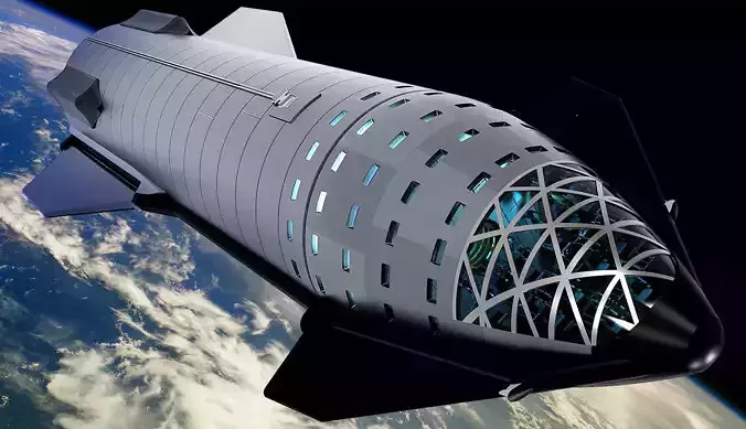 SpaceX Starship 3D model