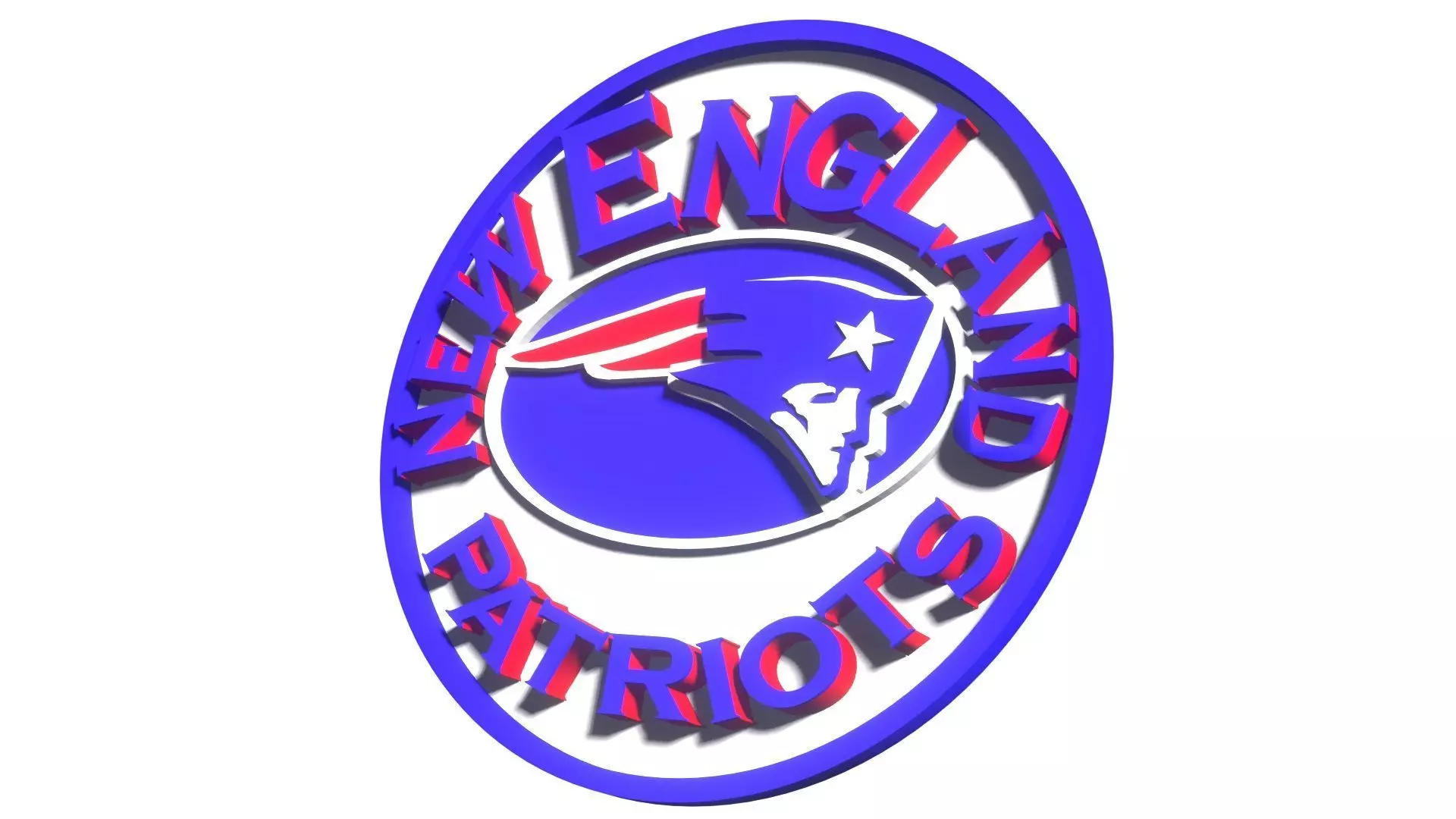 New England Patriots circle 3D model_0