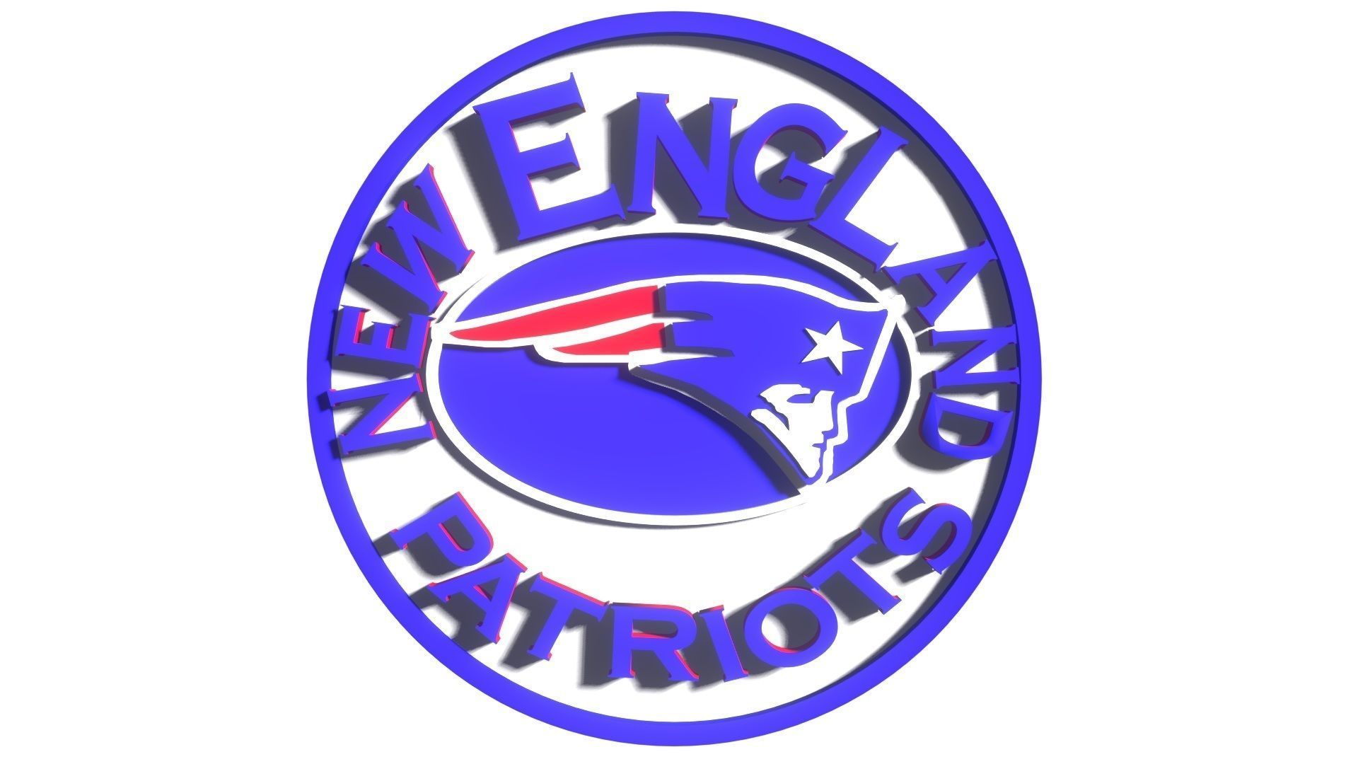 New England Patriots circle 3D model_1