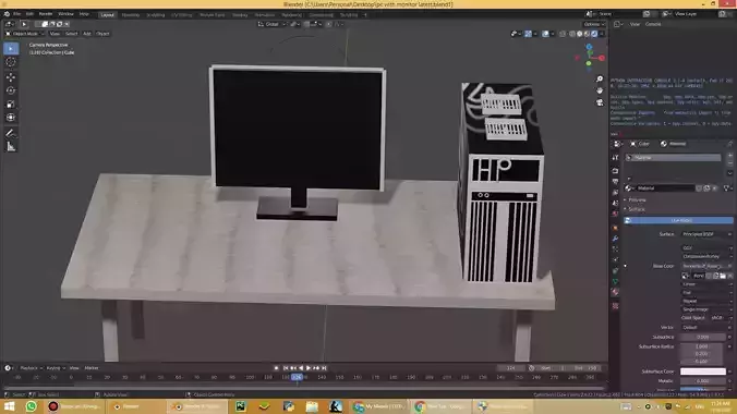Model of monitor and pc 