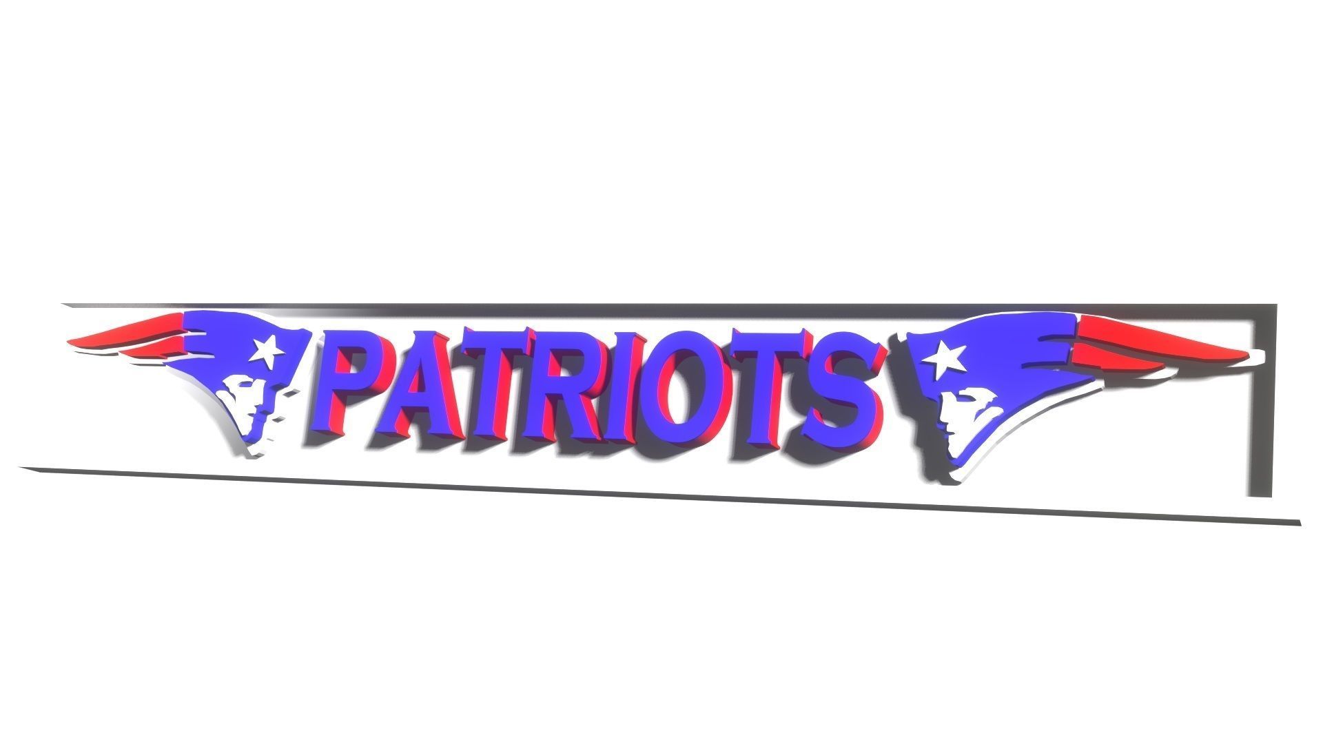 Patriots plate 3D model_1