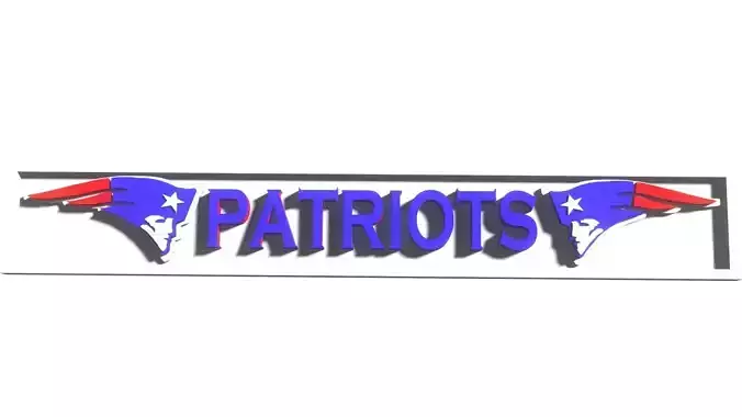 Patriots plate 3D model