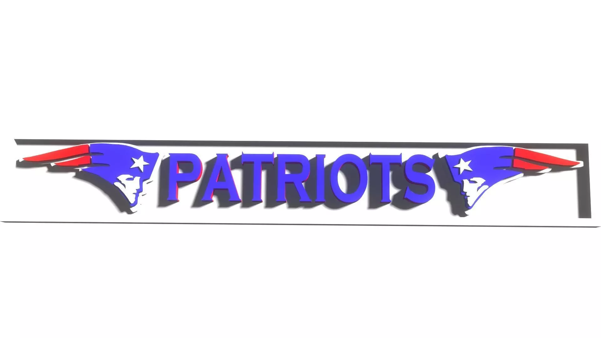 Patriots plate 3D model_0