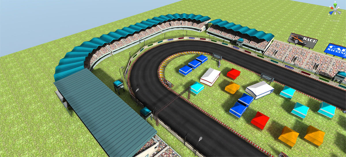 3D model Car Racing track VR / AR / lowpoly CGTrader