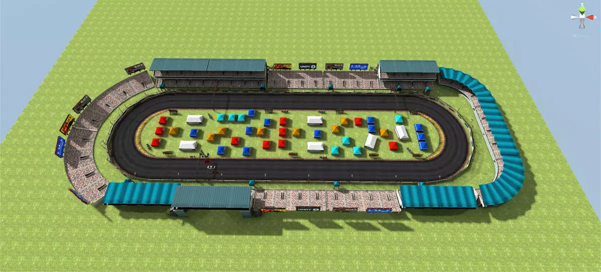 Car Racing track Low-poly 3D model