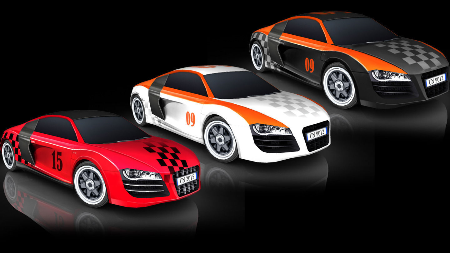 3D model Car Racing track VR / AR / lowpoly CGTrader