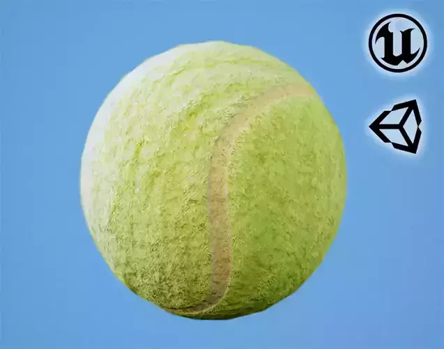 Tennis Ball - 3D VR  AR  game ready 