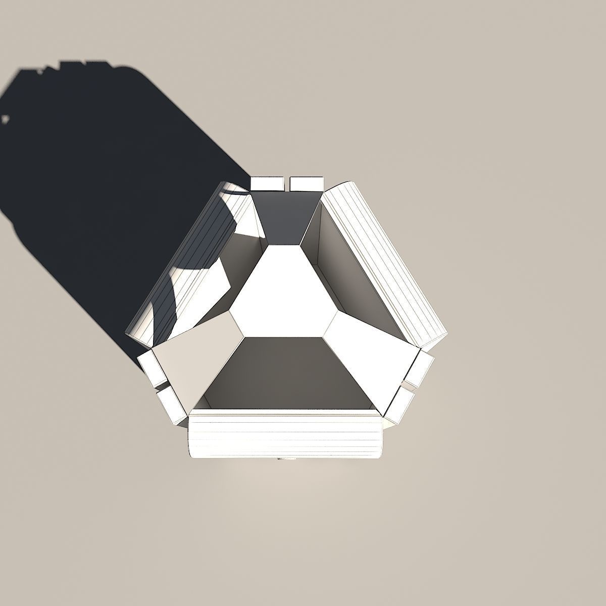 Trash concrete can 3D model_9