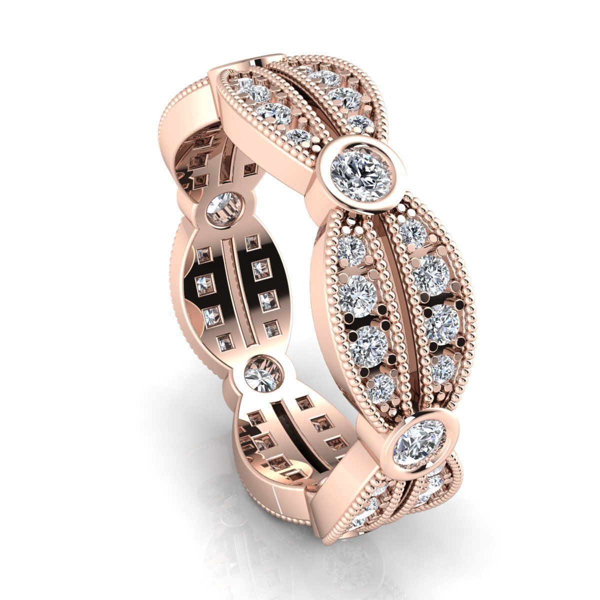 fancy Ring  3D print model_7