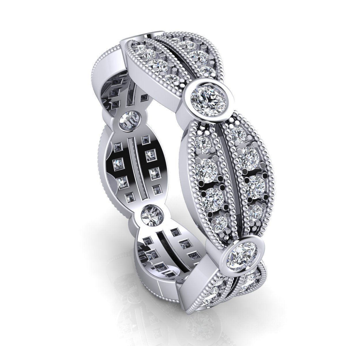 fancy Ring  3D print model_5