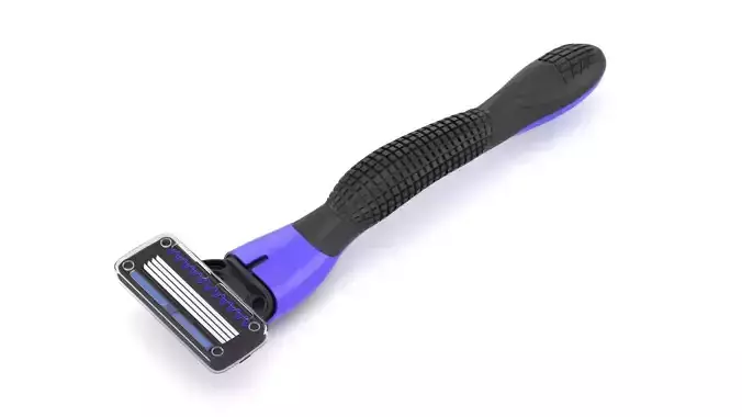 Blade Handle and Quadruple Razor 