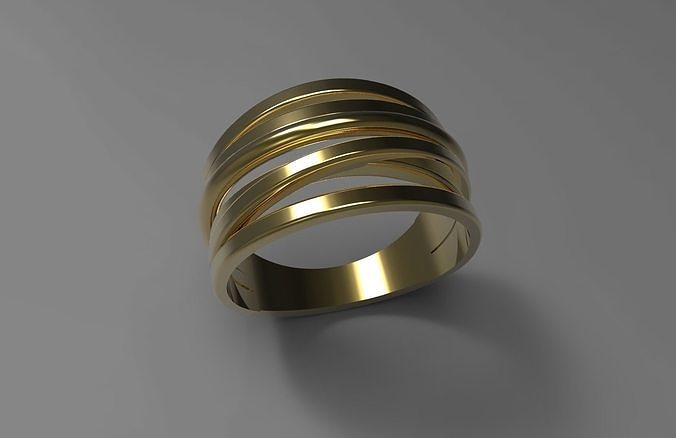 ring gold 14K 3D print model