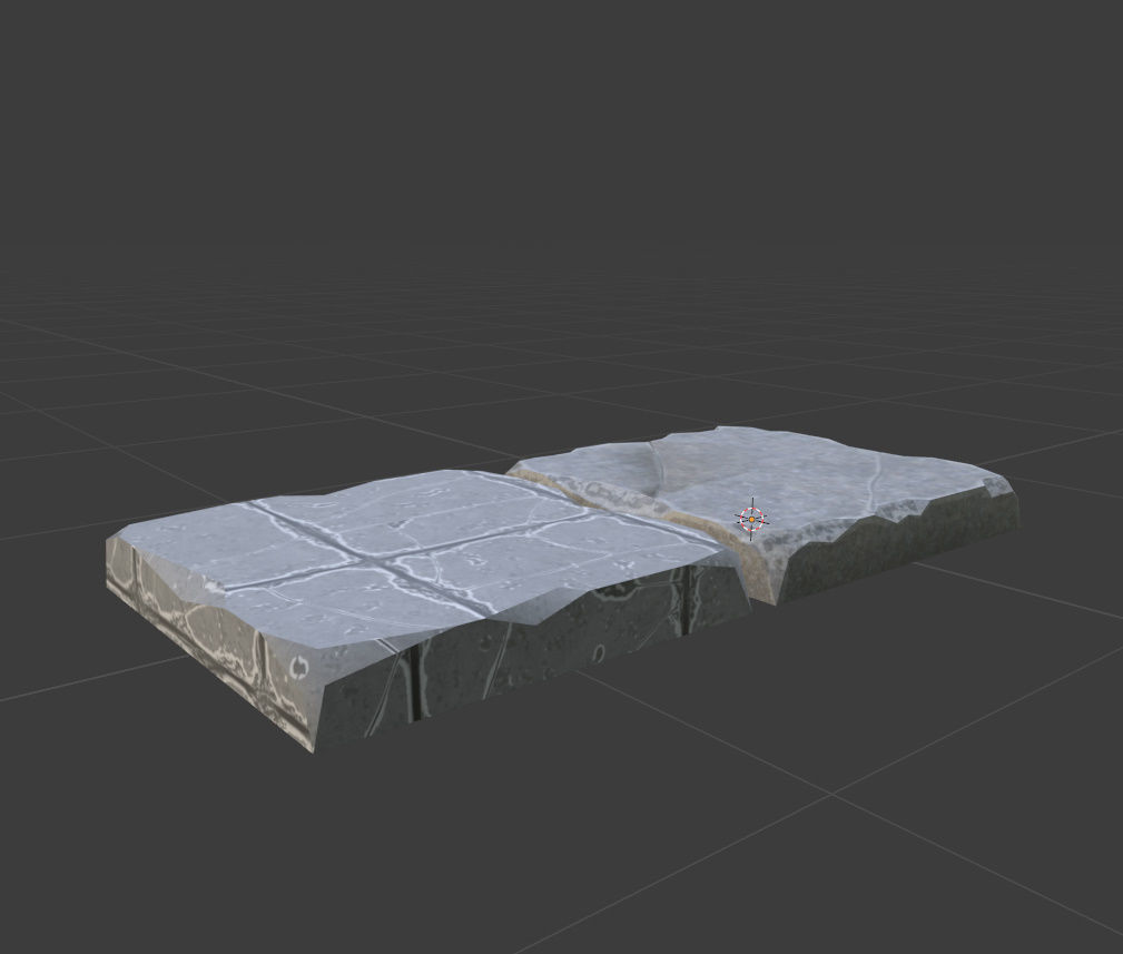 Stone floor - Collection of two  Low-poly 3D model_1