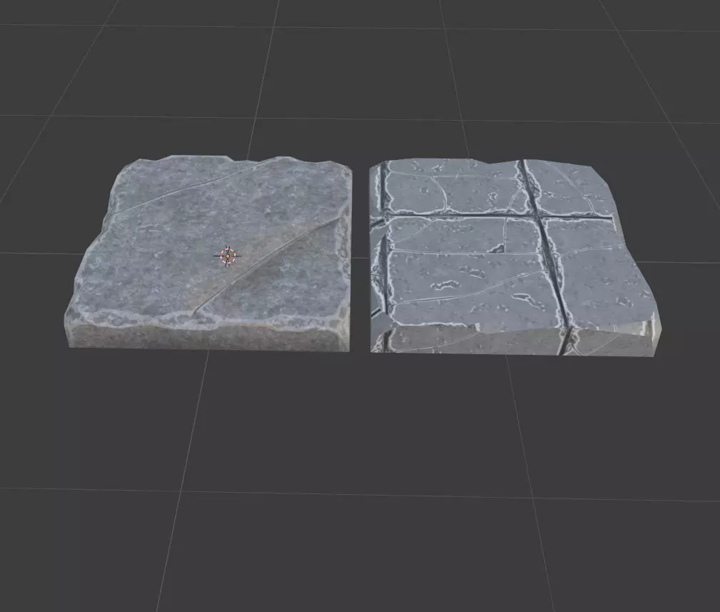 Stone floor - Collection of two  Low-poly 3D model_0