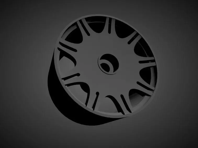 Vossen VPS-312 rims with Brakes and tires for Hot Wheels 3D print model_0