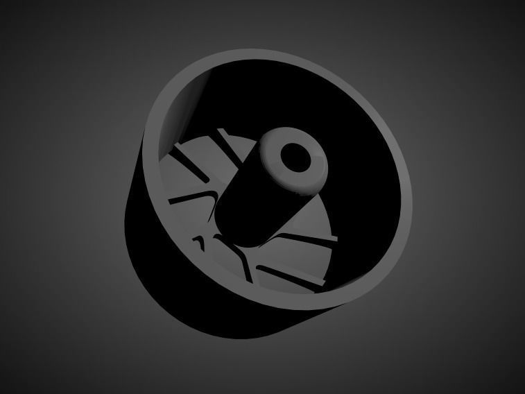 Vossen NV2 rims with Brakes and tires for Hot Wheels 3D print model_1