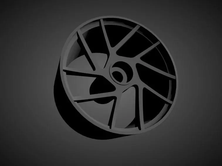 Vossen NV2 rims with Brakes and tires for Hot Wheels 3D print model_0