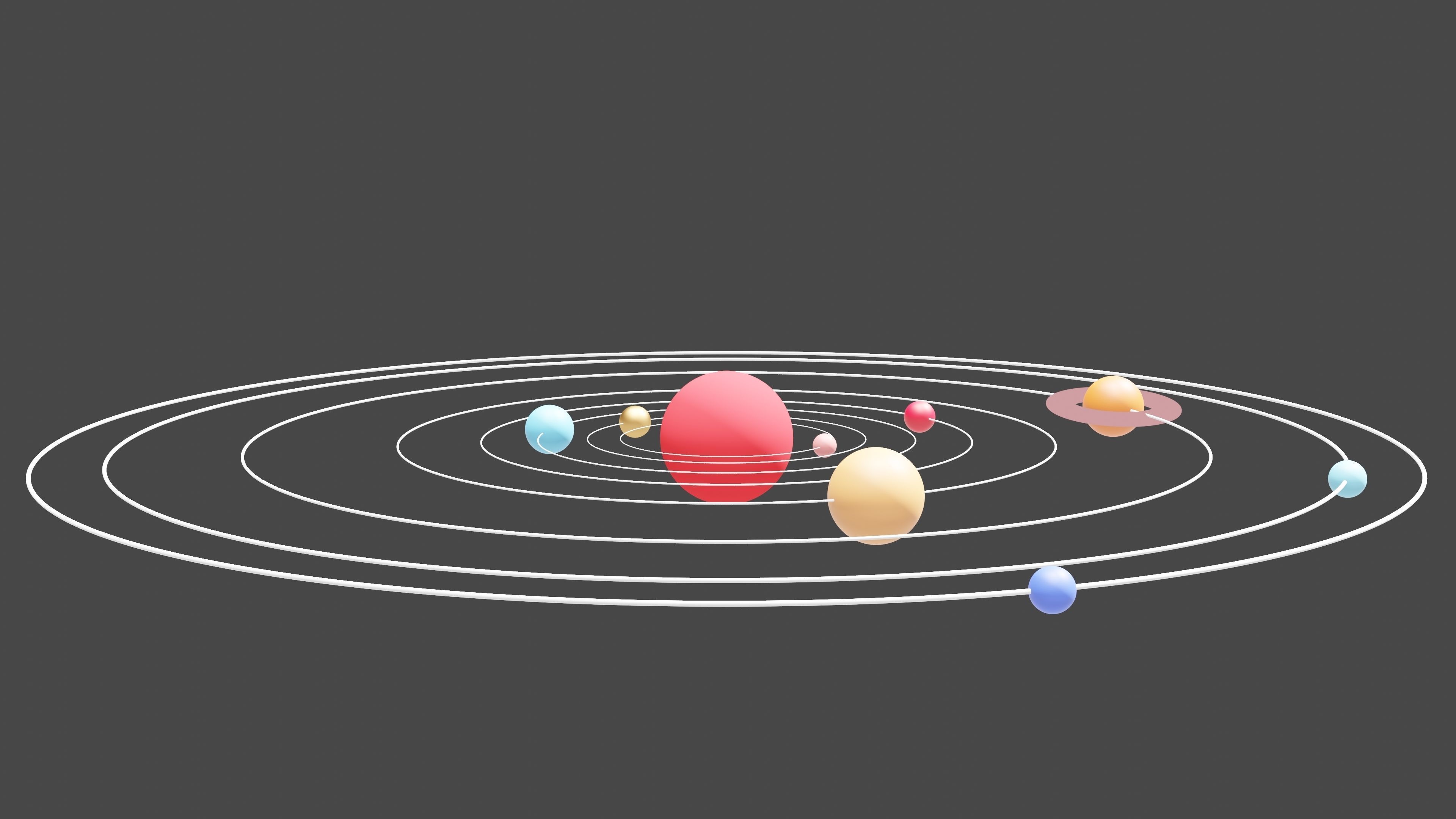 A beautiful solar system  3d model 3D model_3