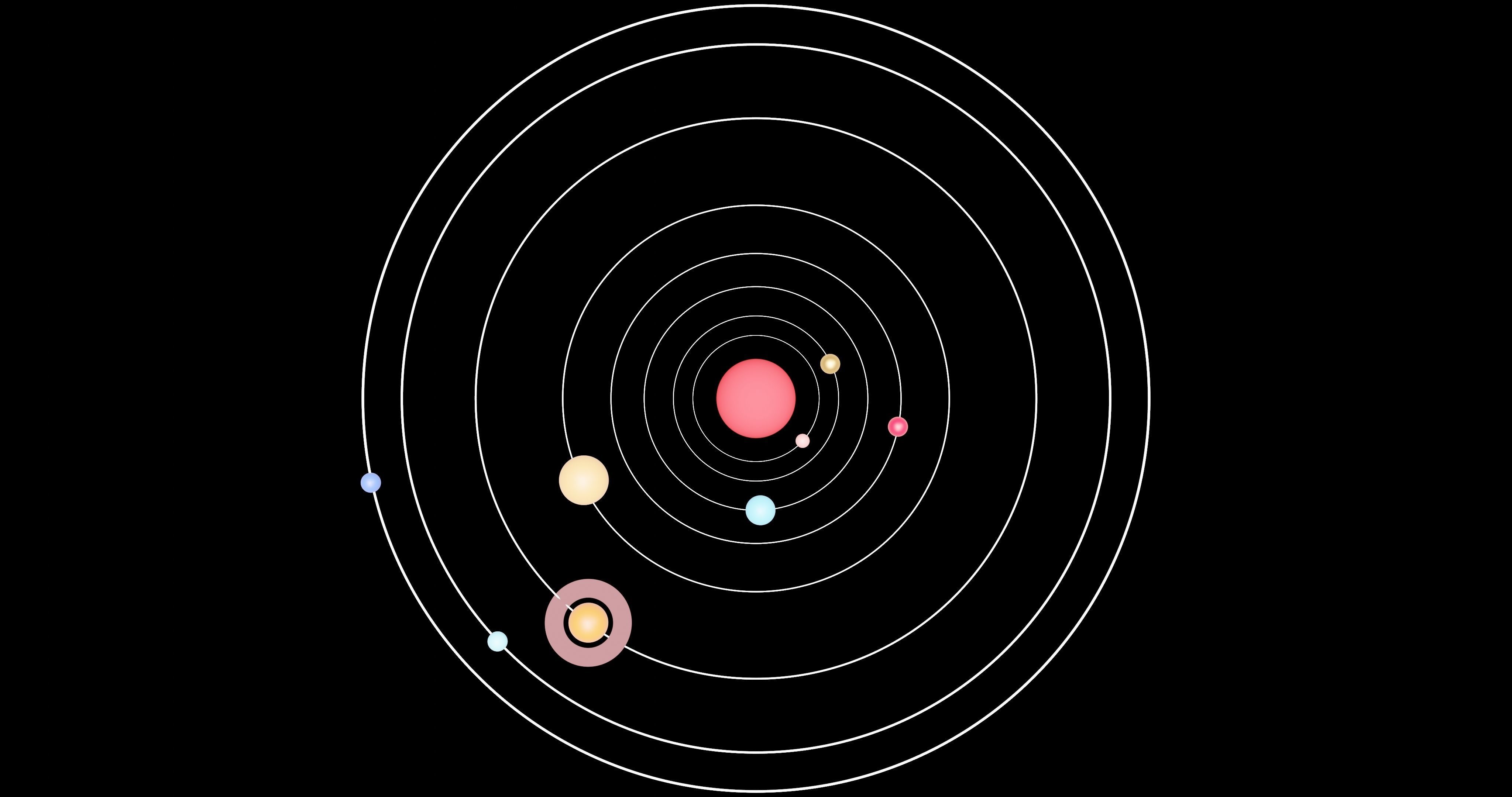 A beautiful solar system  3d model 3D model_4