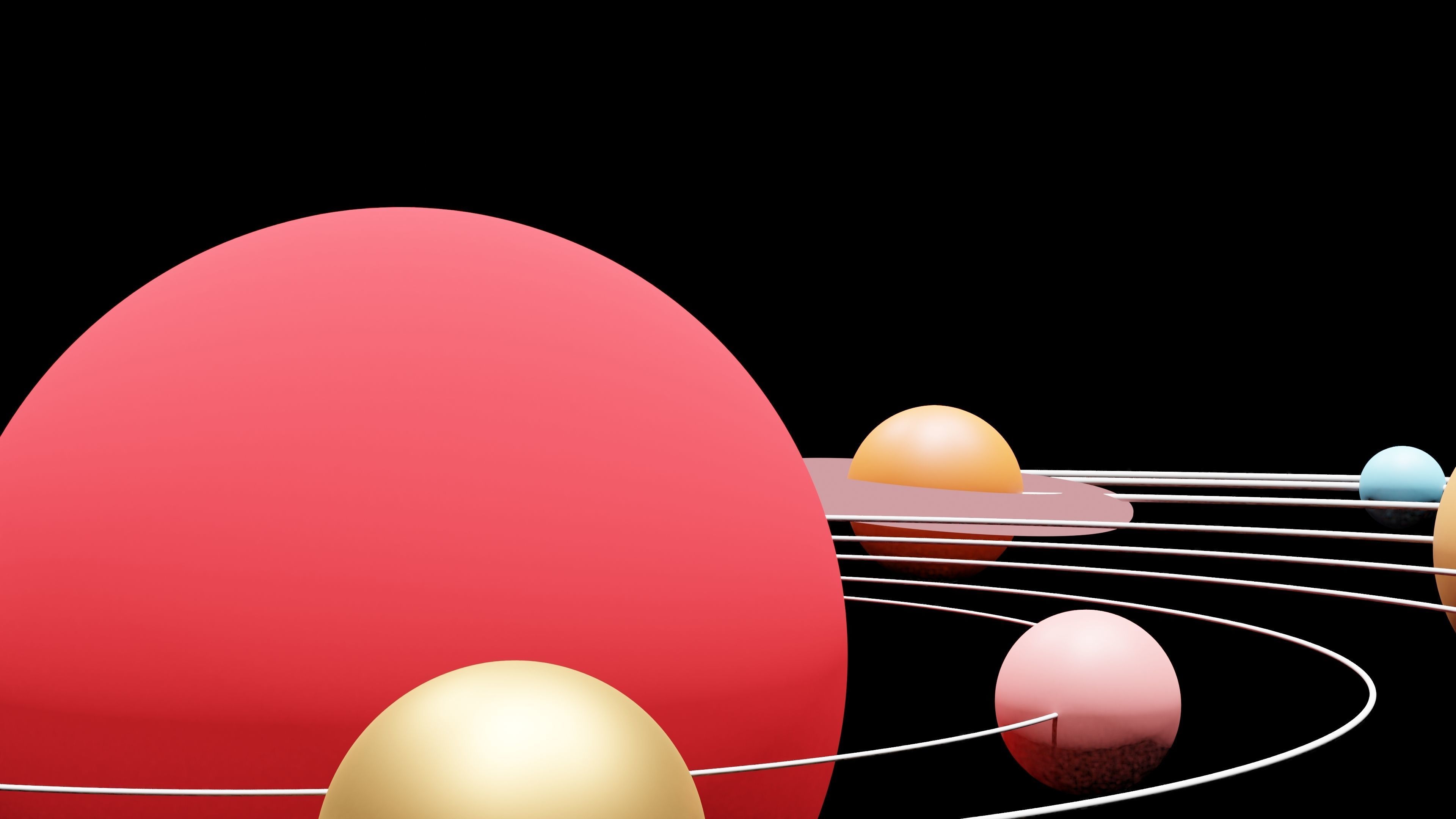 A beautiful solar system  3d model 3D model_5