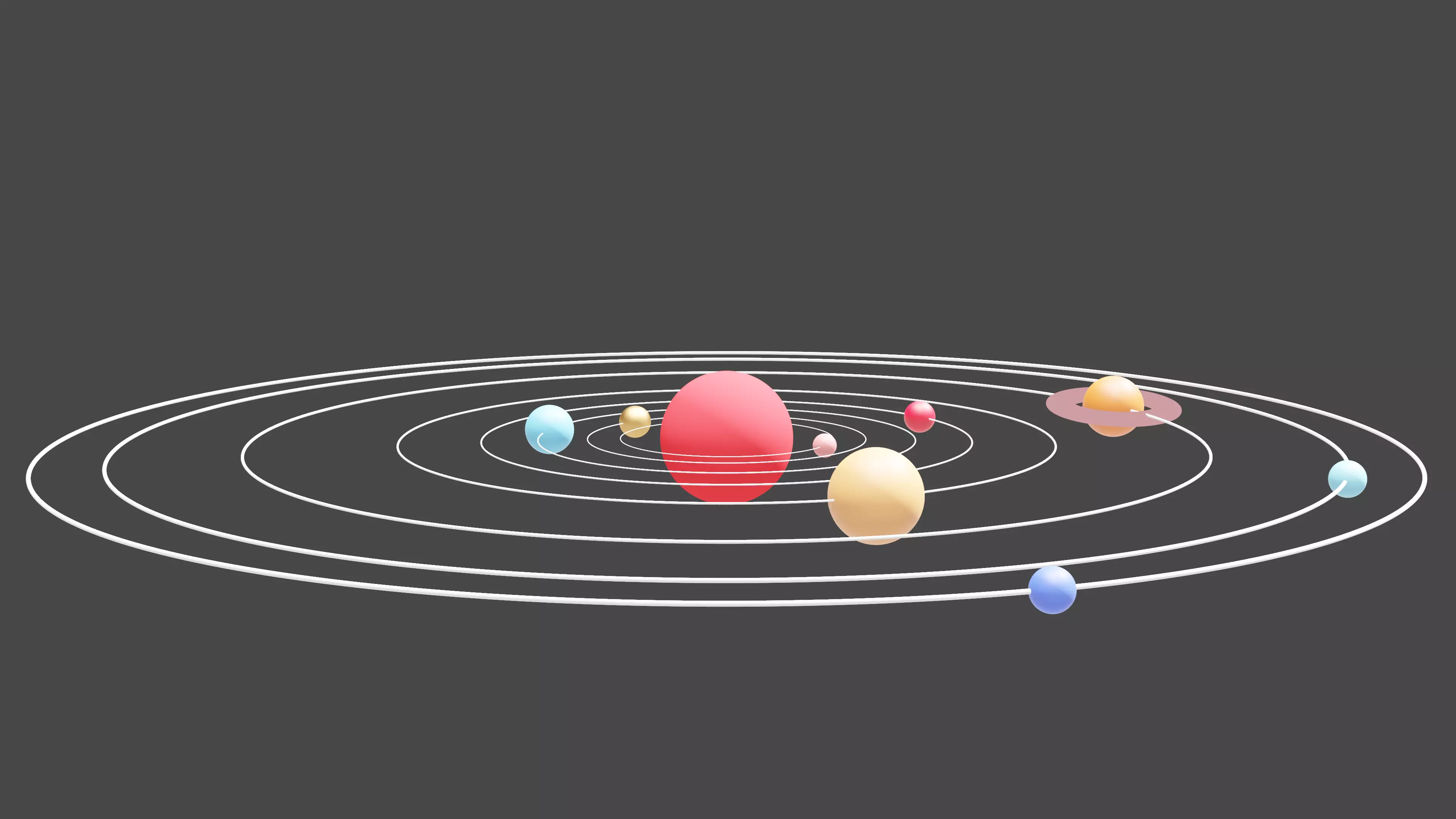A beautiful solar system  3d model 3D model_0