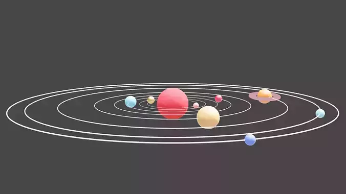 A beautiful solar system  3d model 3D model