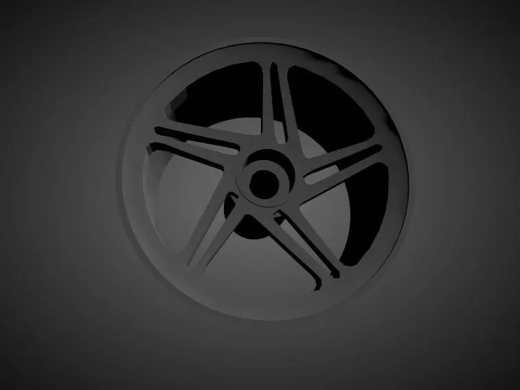 Vossen LC-102T rims with Brakes and tires for Hot Wheels 3D print model_0