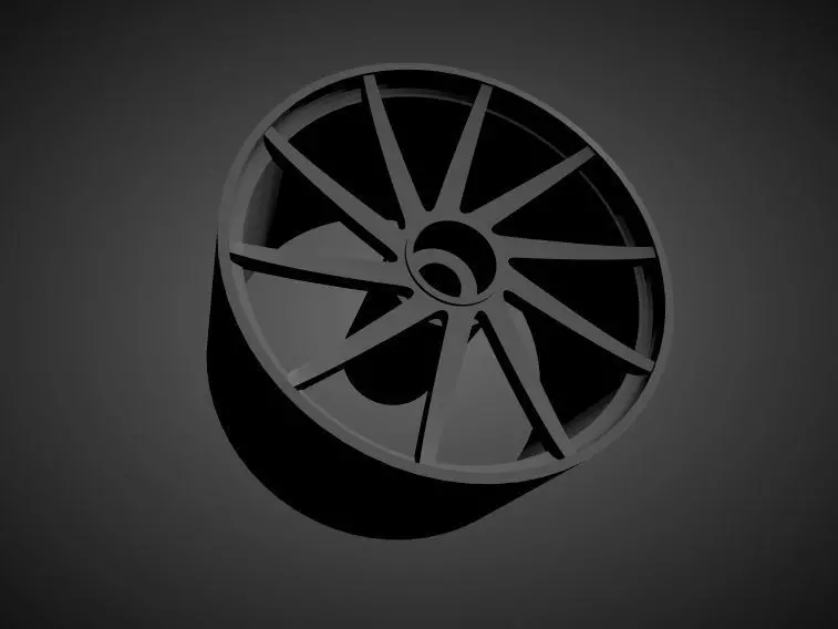 Vossen CVT rims with Brakes and tires for Hot Wheels 3D print model_0