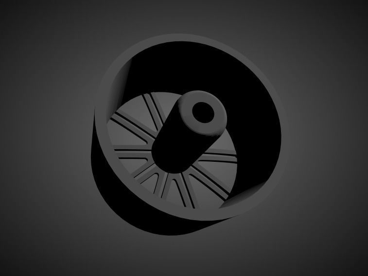 Vossen CV4 rims with Brakes and tires for Hot Wheels 3D print model_1