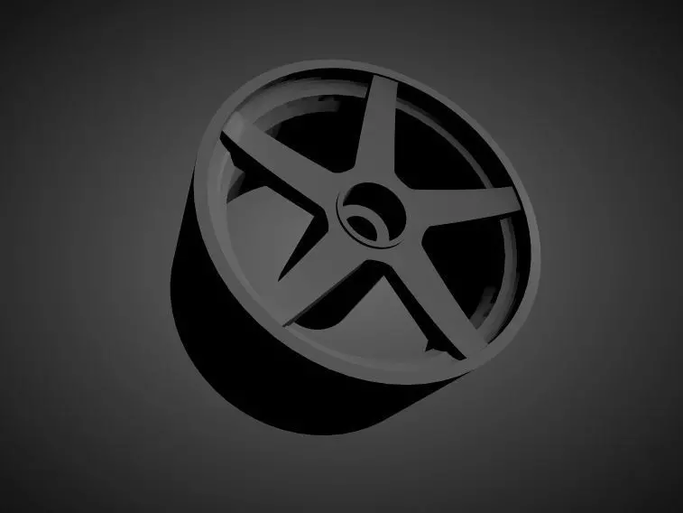 Vossen CV3-R rims with Brakes and tires for Hot Wheels 3D print model_0