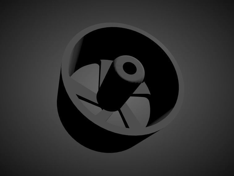 Vossen CG-210T rims with Brakes and tires for Hot Wheels 3D print model_1