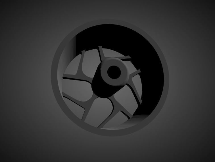 Vossen CG-205T rims with Brakes and tires for Hot Wheels 3D print model_1