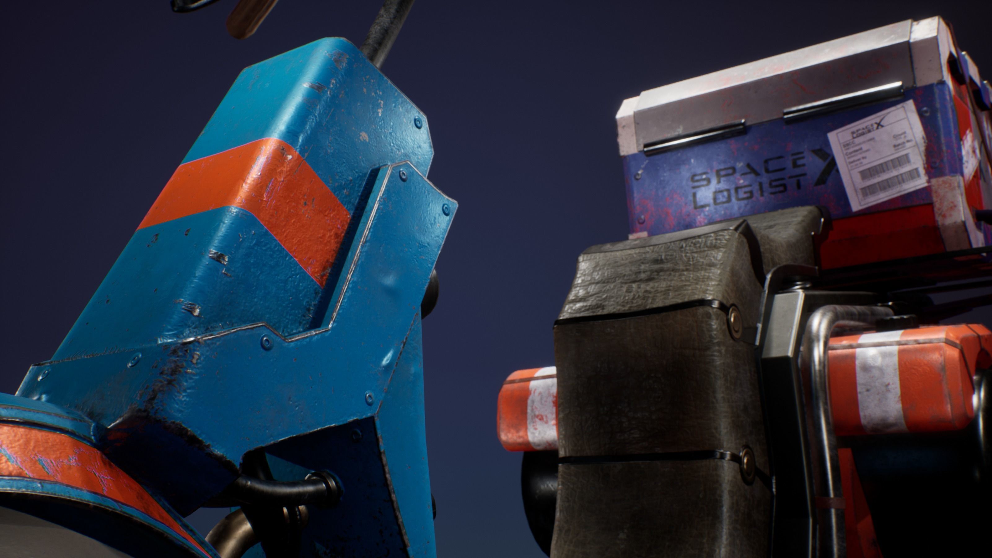 Hover Bike Low-poly 3D model_6