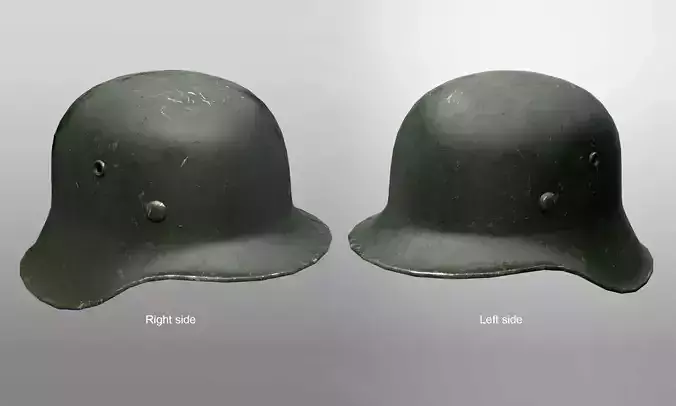German M42 Stalhelm helmet PBR Textured Low-poly 3D model