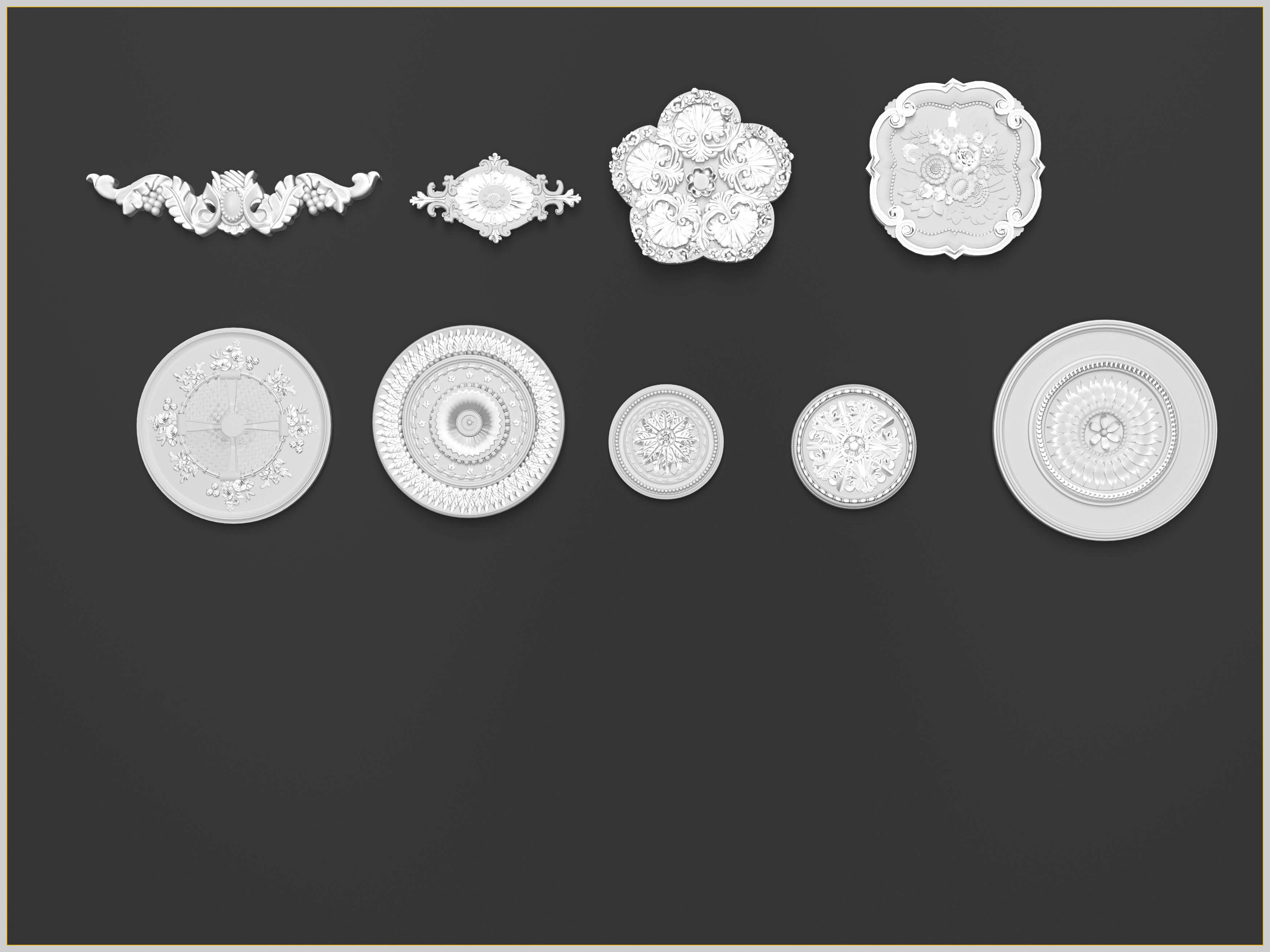 43 Ornament IMM Brush For Zbrush  3D model_3