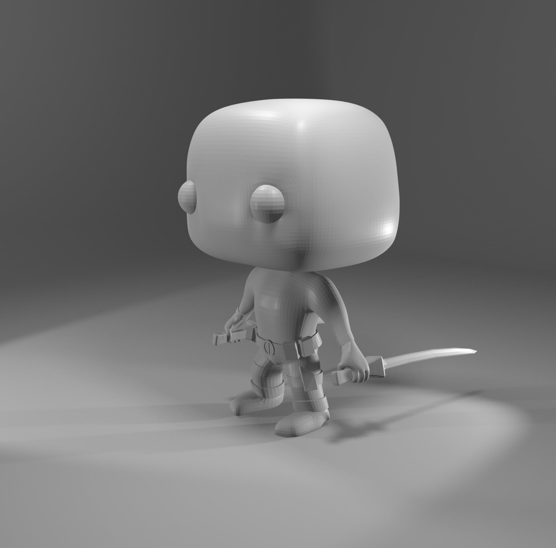 POP Marvel Deadpool Bobble Head 3D print model_4