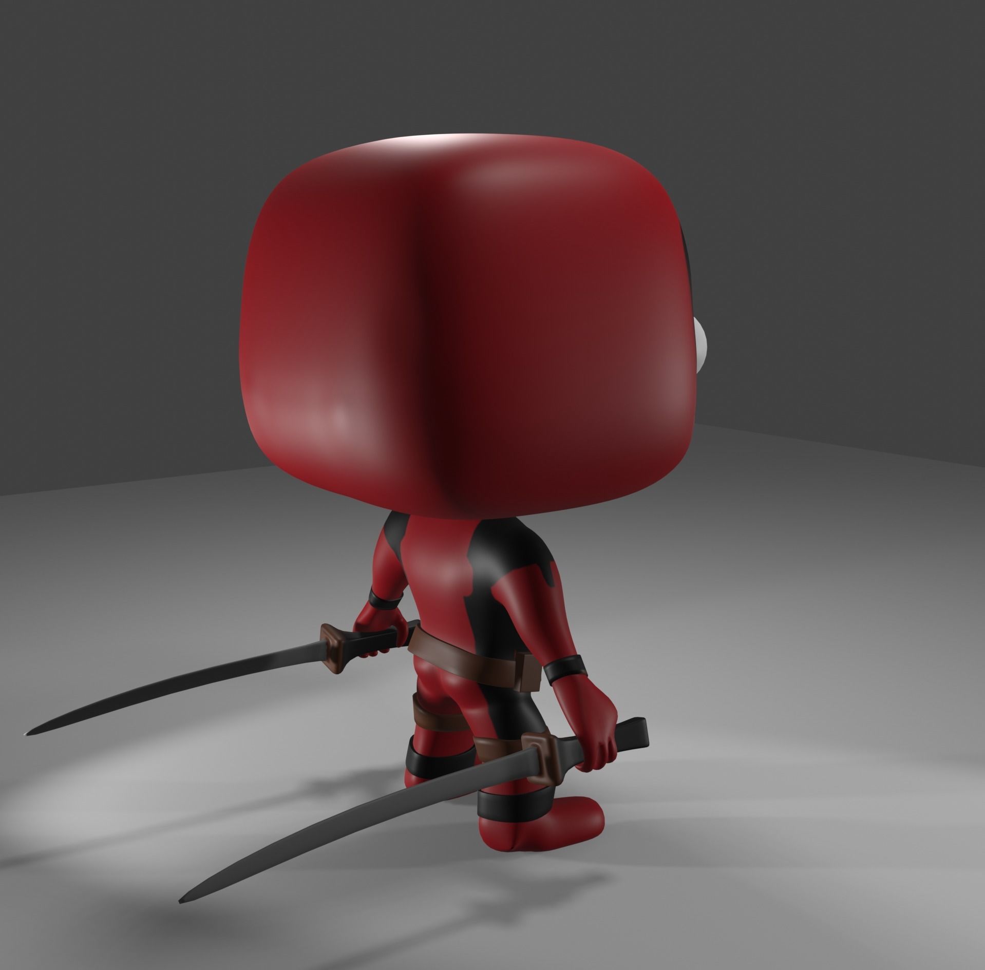 POP Marvel Deadpool Bobble Head 3D print model_2