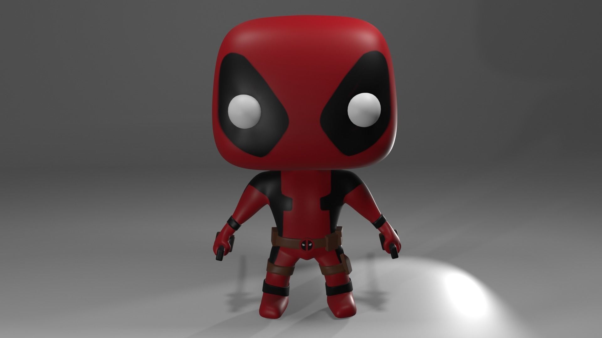 POP Marvel Deadpool Bobble Head 3D print model_1