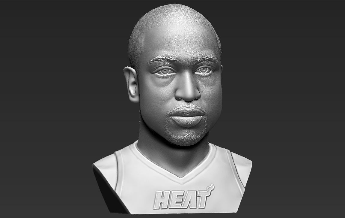 Dwyane Wade bust 3D printing ready stl obj formats 3D print model_16