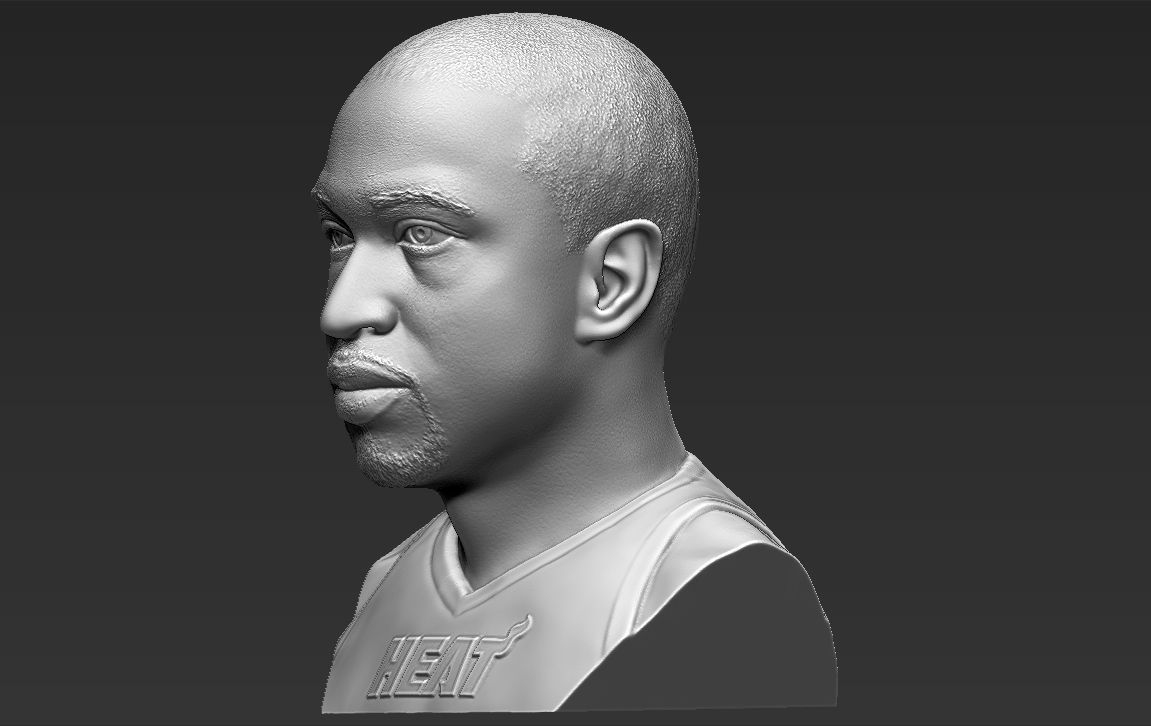 Dwyane Wade bust 3D printing ready stl obj formats 3D print model_8