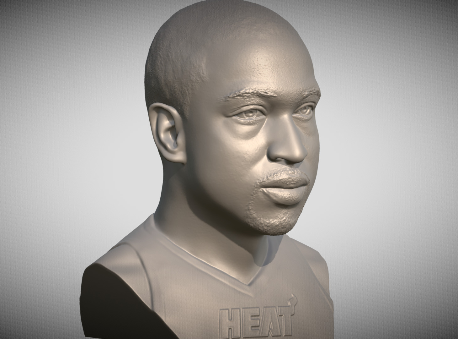 Dwyane Wade bust 3D printing ready stl obj formats 3D print model_4