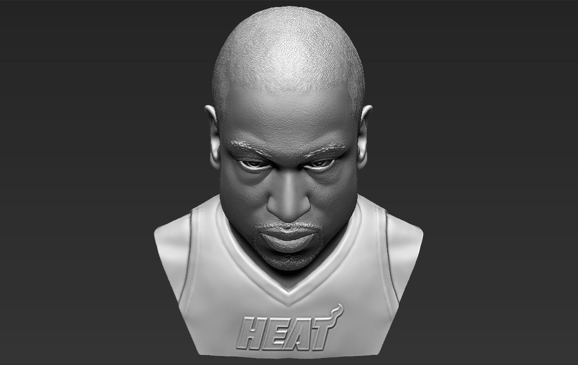 Dwyane Wade bust 3D printing ready stl obj formats 3D print model_20