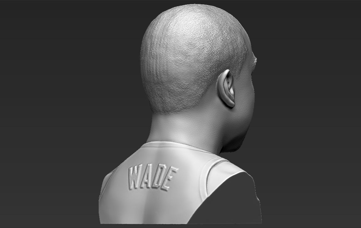 Dwyane Wade bust 3D printing ready stl obj formats 3D print model_12