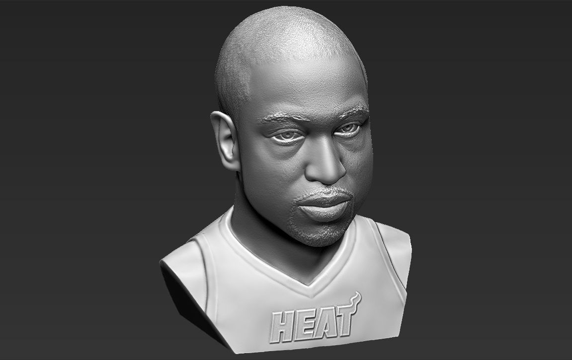 Dwyane Wade bust 3D printing ready stl obj formats 3D print model_18