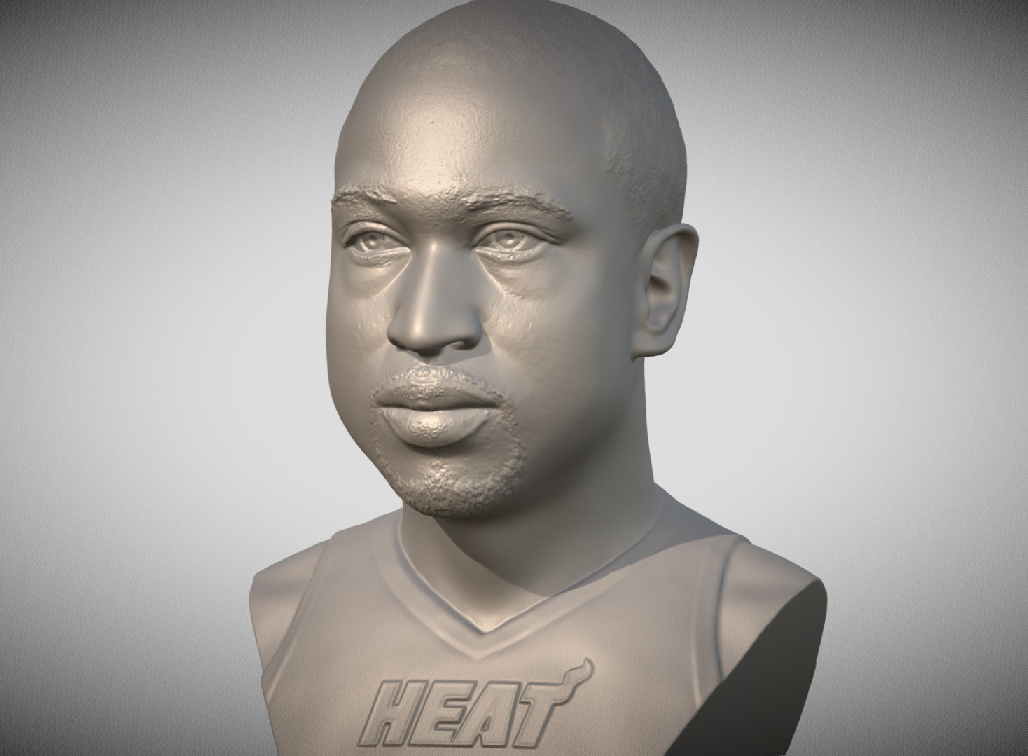 Dwyane Wade bust 3D printing ready stl obj formats 3D print model_2