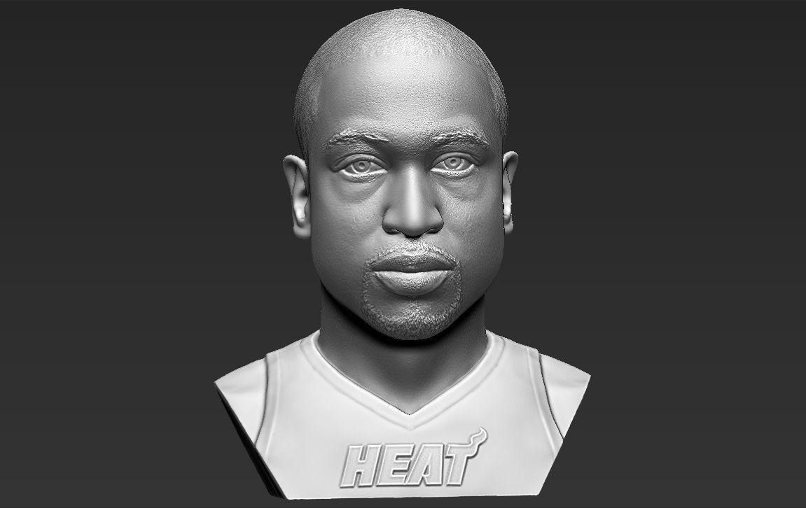 Dwyane Wade bust 3D printing ready stl obj formats 3D print model_17